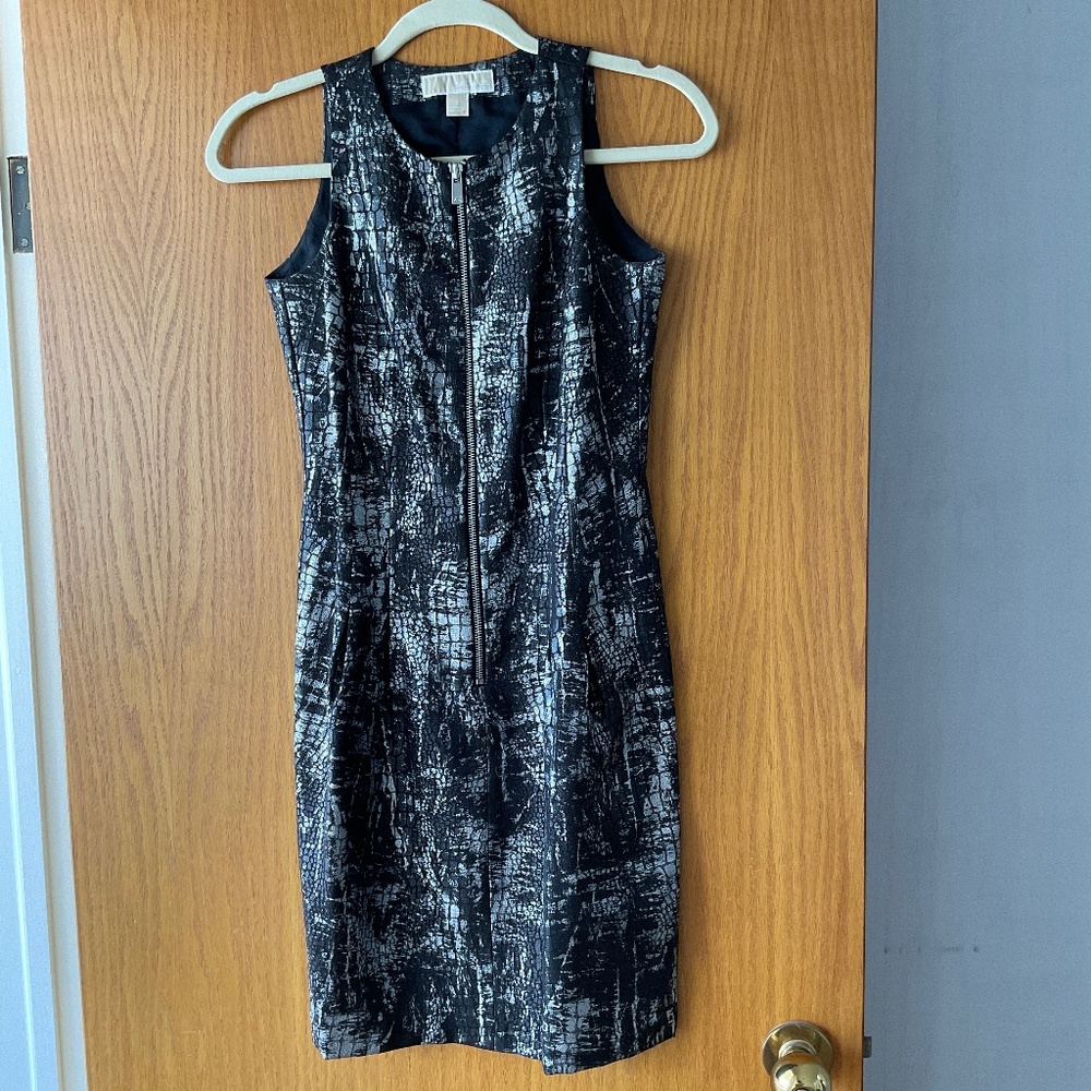 Black & Silver sleeveless dress